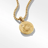 Cancer Amulet in 18K Yellow Gold with Diamonds, 28.7mm