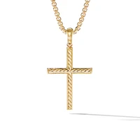 Pavé Initial Pendant in 18K Yellow Gold with Diamond C
