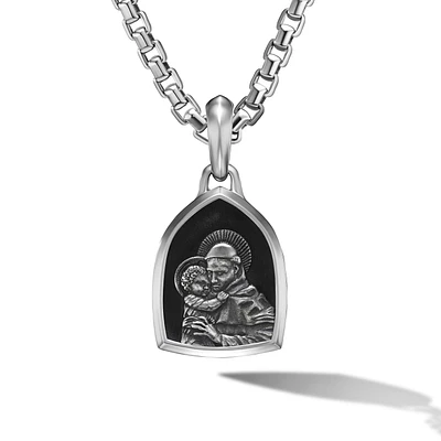 St. Anthony Amulet in Sterling Silver, 21.8mm