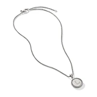 Initial Charm in Sterling Silver with Diamond