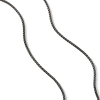 Box Chain Necklace in Darkened Sterling Silver