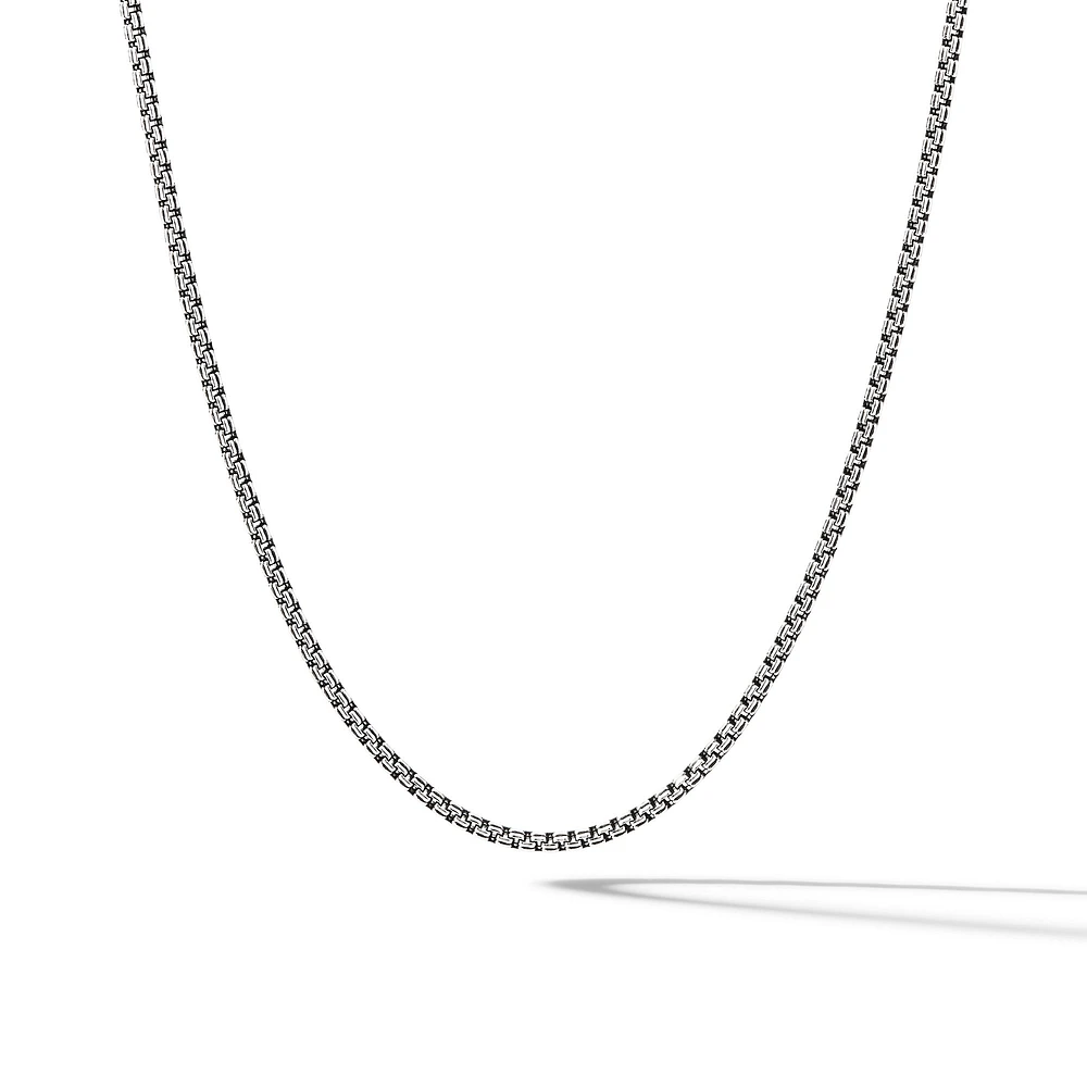 Double Box Chain Necklace in Sterling Silver