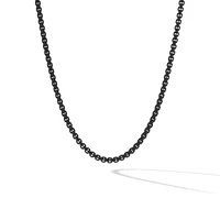 DY Bel Aire Color Box Chain Necklace in Black Acrylic with 14K Yellow Gold, 2.7mm