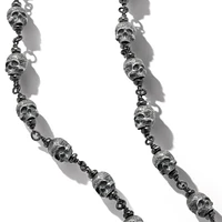 Memento Mori Skull Necklace in Sterling Silver