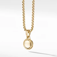 Evil Eye Amulet in 18K Yellow Gold with Blue Sapphire, 14.5mm