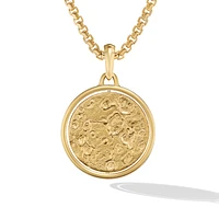 Earth and Moon Duality Amulet in 18K Yellow Gold, 30mm