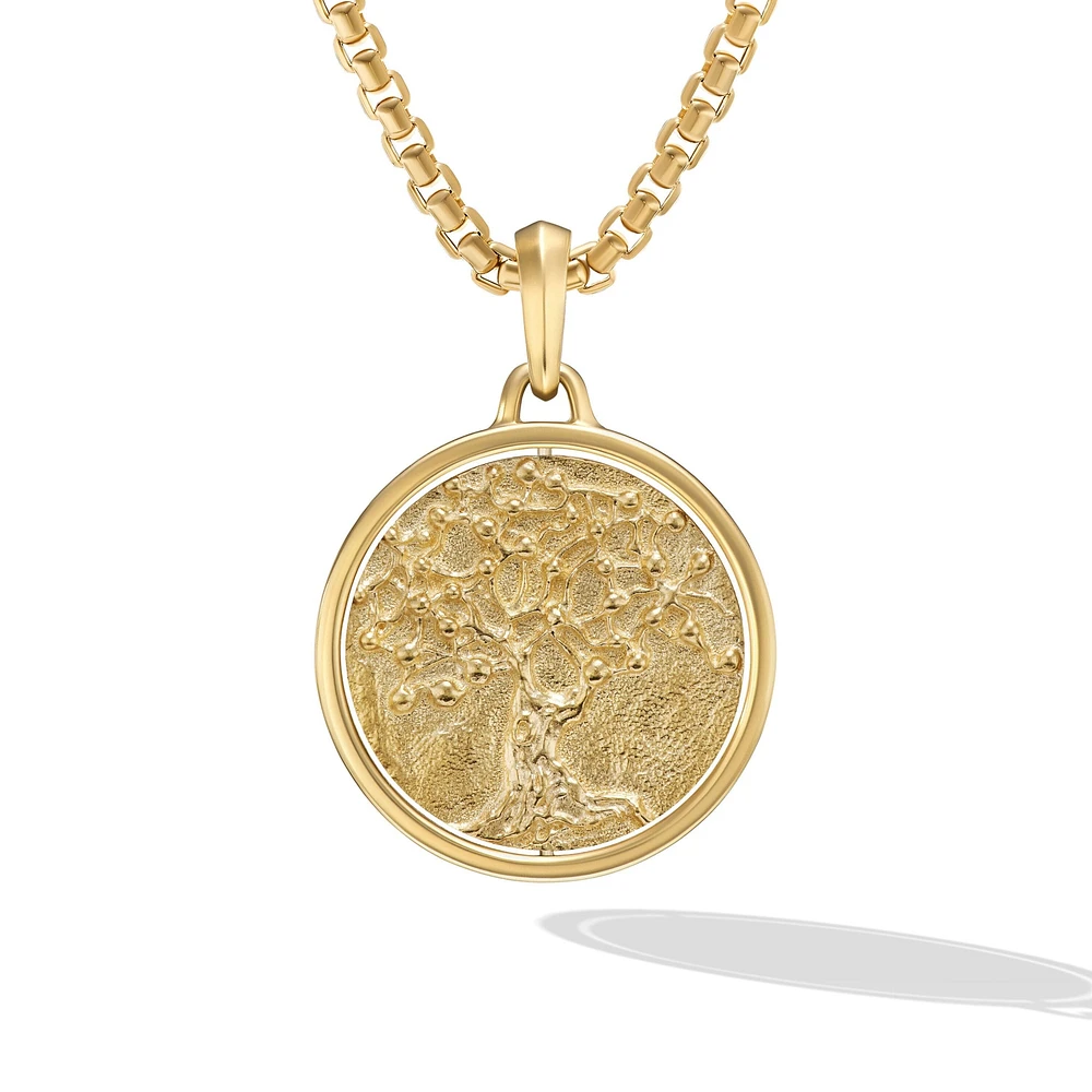 Life and Death Duality Amulet in 18K Yellow Gold, 30mm