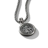 St. Christopher Amulet in Sterling Silver, 34.5mm