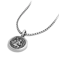 St. Christopher Amulet in Sterling Silver, 34.5mm