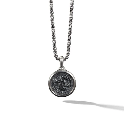 St. Christopher Amulet in Sterling Silver, 34.5mm