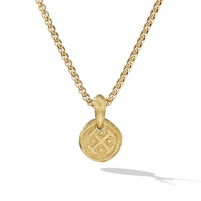 Shipwreck Coin Amulet in 18K Yellow Gold, 17mm