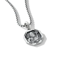 St. Patrick Amulet in Sterling Silver, 21mm