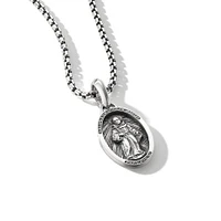 St. Francis Amulet in Sterling Silver, 26mm