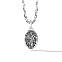 St. Francis Amulet in Sterling Silver, 26mm