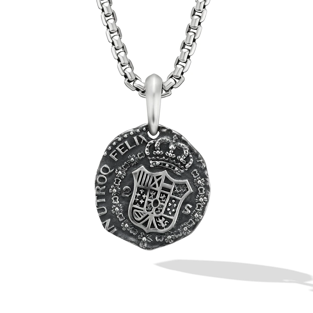 Shipwreck Coin Amulet in Sterling Silver, 30mm