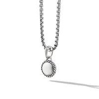 Mary Amulet in Sterling Silver with Black Diamonds, 20mm