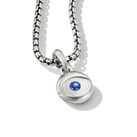 Mary Amulet in Sterling Silver with Black Diamonds, 20mm