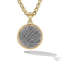 Storm Duality Amulet in Sterling Silver with 18K Yellow Gold, 30mm