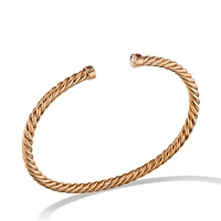 Cable Cuff Bracelet in 18K Rose Gold