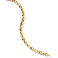 Torqued Faceted Chain Link Bracelet in 18K Yellow Gold, 7mm