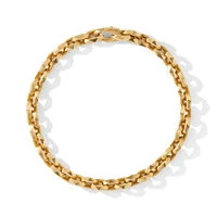 Torqued Faceted Chain Link Bracelet in 18K Yellow Gold, 7mm