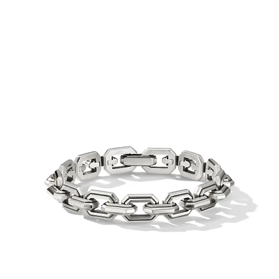 Deco Link Bracelet in Sterling Silver, 11mm