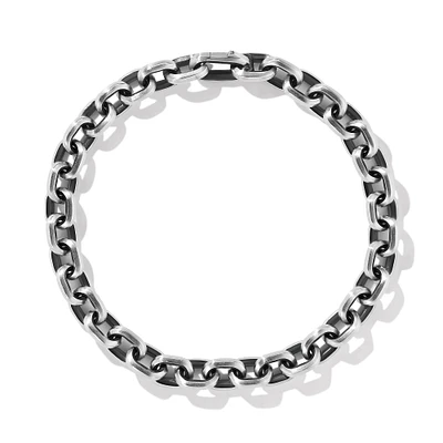 Deco Chain Link Bracelet in Sterling Silver, 6.5mm