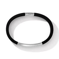Streamline ID Bracelet with Rubber and Sterling Silver