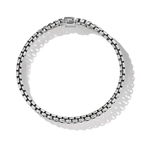 Three Row Box Chain Bracelet in Sterling Silver