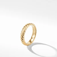 Cable Band Ring in 18K Yellow Gold, 5mm