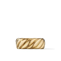 Sculpted Cable Contour Band Ring in 18K Yellow Gold