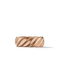 Sculpted Cable Contour Band Ring in 18K Rose Gold