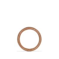 Streamline Three Row Band Ring in 18K Rose Gold with Cognac Diamonds, 8.5mm
