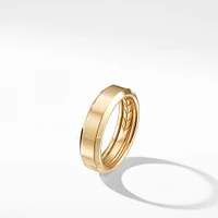 DY Heliosâ„¢ Band Ring in 18K Yellow Gold with Forged Carbon, 6mm