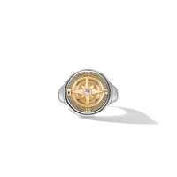 Streamline Signet Ring in Sterling Silver with Black Onyx