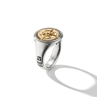 Streamline Signet Ring in Sterling Silver with Black Onyx