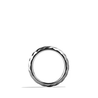 Modern Cable Band Ring in Grey Titanium