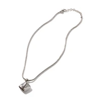 Classic Chain Square Pendant Necklace