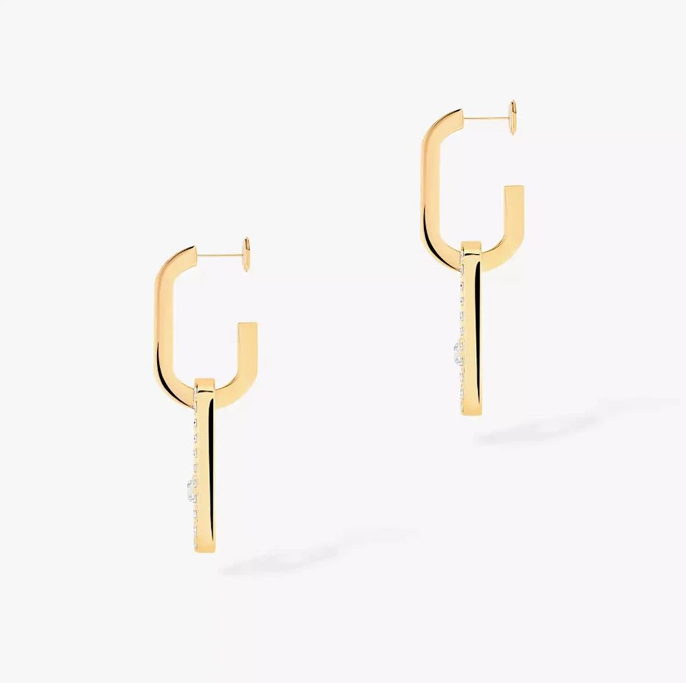 Move Link Diamond Drop Earrings