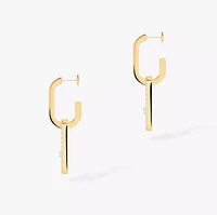 Move Link Diamond Drop Earrings