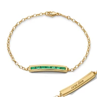 Poesy Carpe Diem Emerald Bracelet