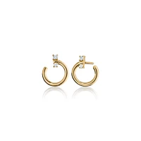 Monica Rich Kosann 18K yellow gold small Galaxy wrap hoop earrings