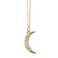 Moon Charm Necklace Length 17"