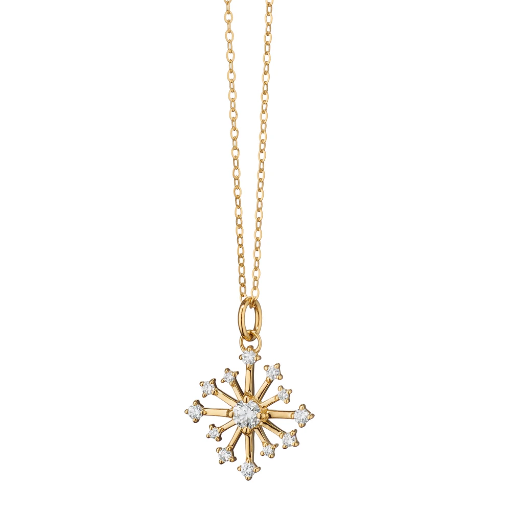 Shine Bright Starburst Necklace Length 17"