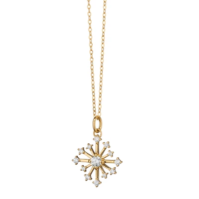 Shine Bright Starburst Necklace Length 17"