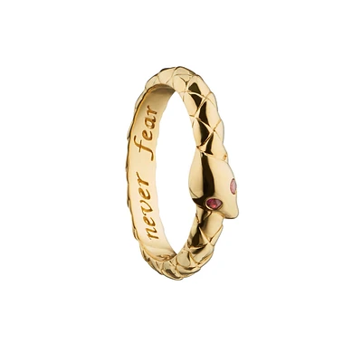 Monica Rich Kosann Ruby-Eyed Snake Ring: Elegance with a Twist