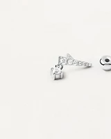 Ava Single Silver Earring