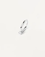 Tide silver single hoop Earring