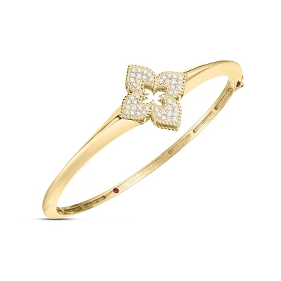 18K Y DIAMOND VENETIAN PRINCESS KNIFE EDGE BANGLE