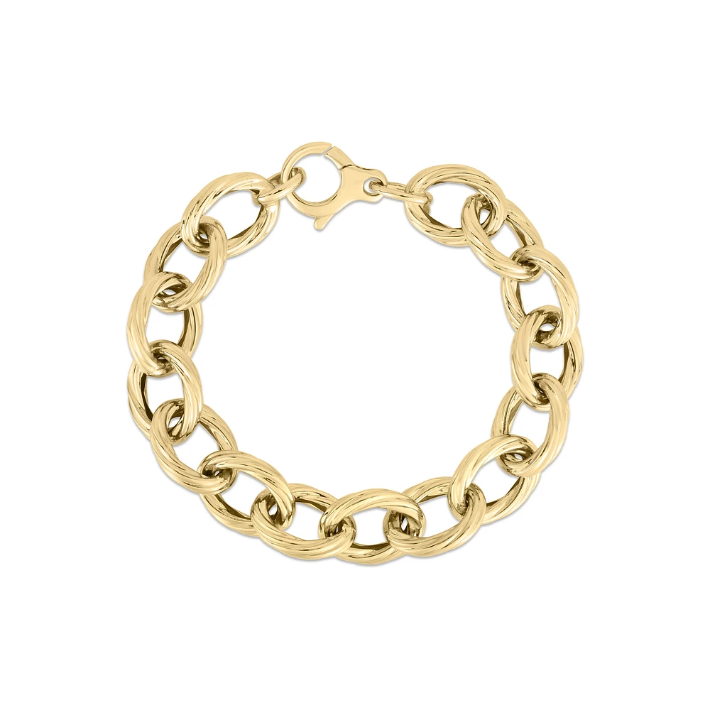 Roberto Coin 18K Yellow Gold Oval Bracelet